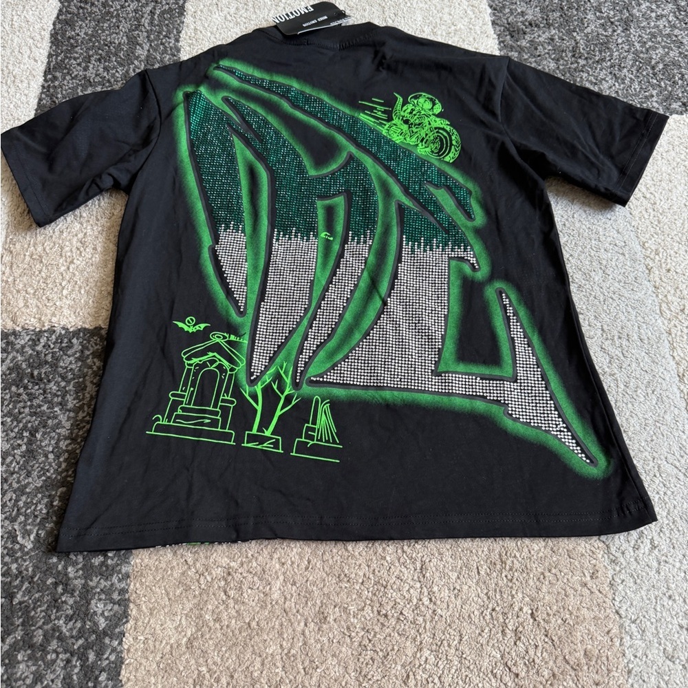 Mixed Emotion Wicked Goblin Black Shirt with Rhinestone - Small - Picture 3 of 6